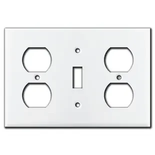 Receptacle Toggle Receptacle Wall Plate Cover – White