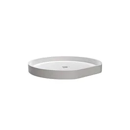 Rev-A-Shelf White Polymer D-Shape Lazy Susan Shelf Only, 20 X 20 X 1-1/2 in