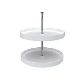 Rev-A-Shelf White Polymer Full-Circle Lazy Susans 2-Shelf, 24 X 24 X 24 in