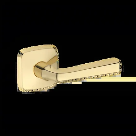 Right Hand Full Dummy Kinsella Lever with Soft Square Rose – Unlacquered Brass Finish