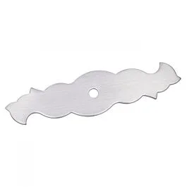 RK International Curvy Single Hole 3-5/16″ (84mm) Overall Length, Satin Nickel Backplate