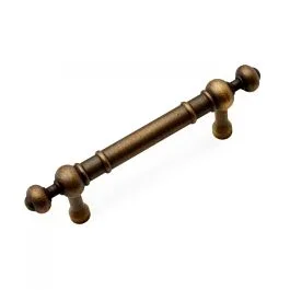 RK International Plain Pull with Decorative Ends Pull 3″ (76mm) Center to Center, 4-5/8″ (117.5mm) Overall Length, Antique English Cabinet Pull / Handle