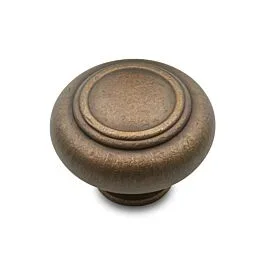 RK International Small and Large Double Ringed Round Knob