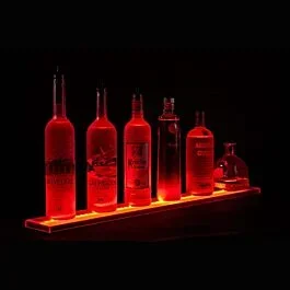 Rok Hardware Single Standard 72″ (1830mm) Wide LED Liquor Shelf with Wall Mount Brackets