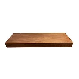 Rok Single Piece 36”L x 10”D x 2-1/2”H, Walnut Wall Floating Shelf