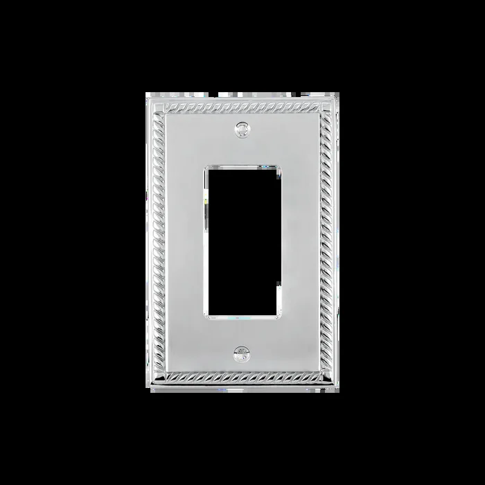 Rope Switch Plate with Single Rocker – Bright Chrome by Nostalgic