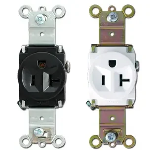 Round 20 Amp Single Receptacle Outlets Pass & Seymour 5361