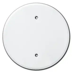 Round Ceiling Outlet Blank Switch Plates for 3.5″ Box – White