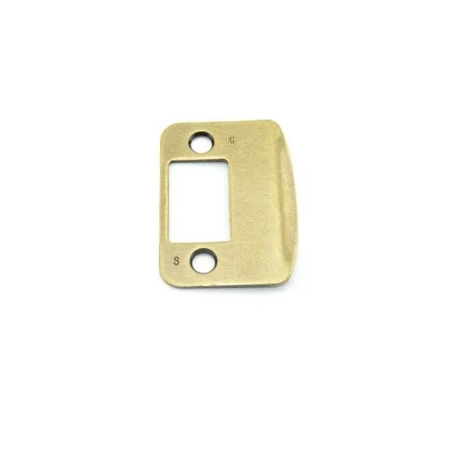 Round Corner Full Lip Deadbolt Strike Antique Brass Finish by Schlage Commercial