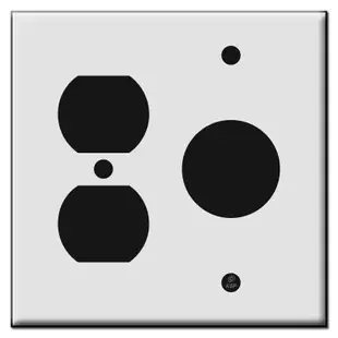 Round Outlet / Duplex Receptacle Plastic Outlet Cover Plates