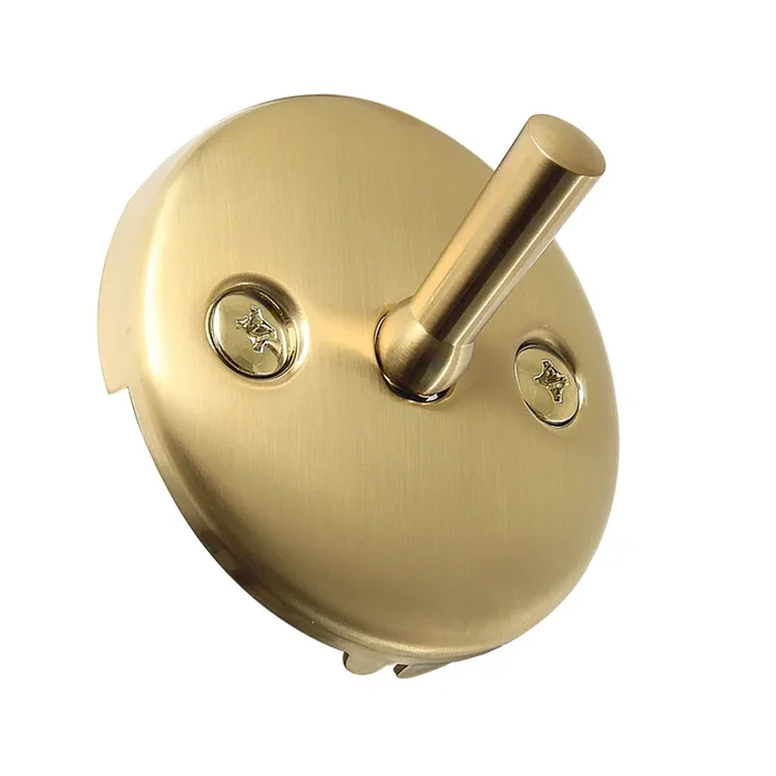 Round Overflow Plate with Trip Lever Drain – Brushed Brass by Kingston Brass