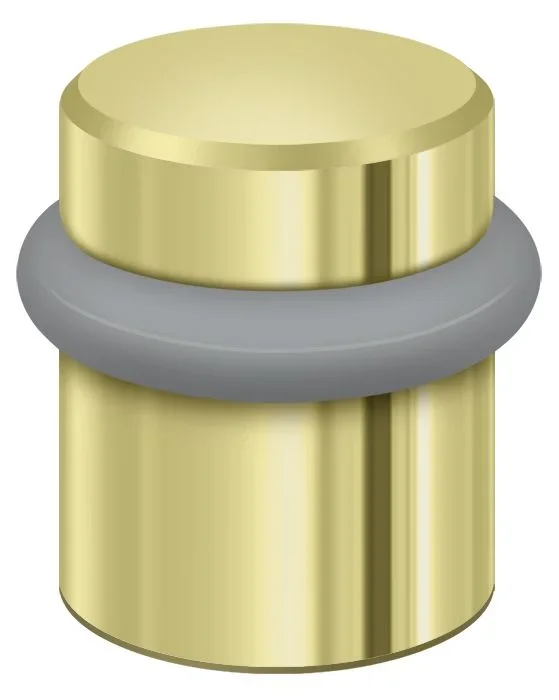 Round Universal Floor Bumper 1-1/2″, Solid Brass, Polished Brass by Deltana