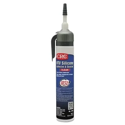 RTV Silicone Adhesive and Sealant, 8 oz Pressurized Tube with Select-A-BEAD Nozzle, 6.5 wt oz, Clear
