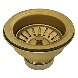 Ruvati Kitchen Sink Strainer Drain Assembly Stainless Steel, Brass / Gold Tone Finish