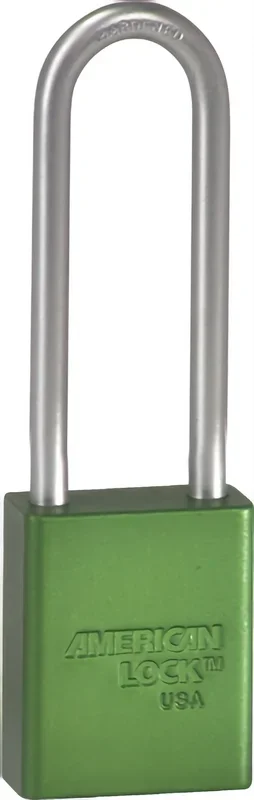 Safety Padlock 3in Shackle Green Keyed Different – American Lock