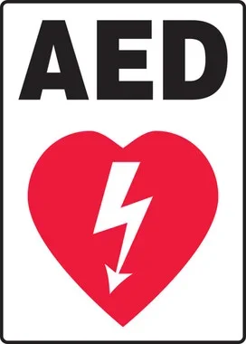 Safety Sign: AED (Graphic) English 14″ x 10″ Aluma-Lite 1/Each – MFSD562XL