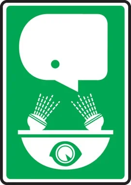 Safety Sign: Eye Wash Pictogram 7″ x 10″ Aluminum 1/Each – MFSD576VA