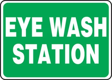 Safety Sign: Eye Wash Station Spanish 7″ x 10″ Adhesive Vinyl 1/Each – SHMFSD987VS