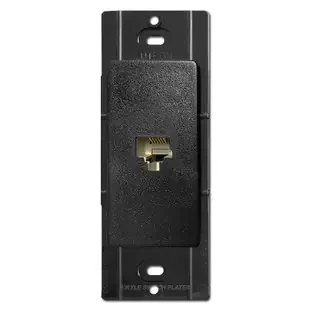 Satin Black Phone Jack Wall Plate Insert – Lutron Midnight
