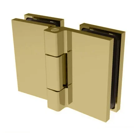 Satin Brass Como Series 180 Glass-to-Glass Hinge by C.R. Laurence