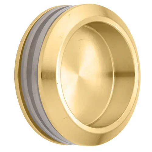 Satin Brass Thru-Glass Pull by C.R. Laurence