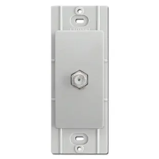 Satin Coax Cable Jack Insert – Mist Gray Lutron