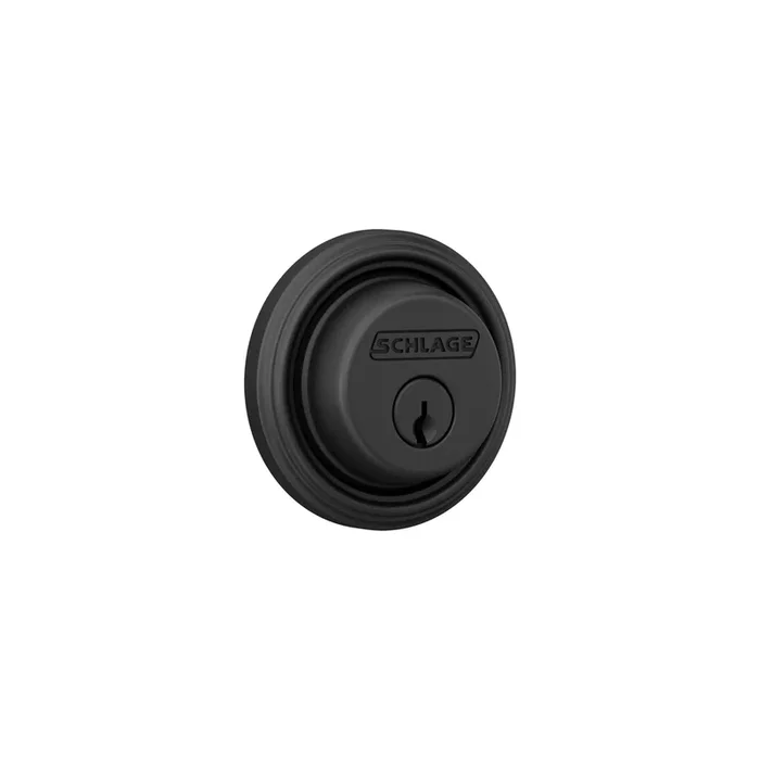 Schlage Custom Indy Single Cylinder Deadbolt C Keyway Matte Black Finish