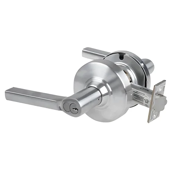 Schlage Grade 2 Office Latitude Lever Lock with FSIC Prep – 626 Satin Chrome
