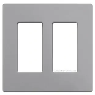 Screwless 2 Decor Outlet Switch Plate Lutron – Gray Plastic