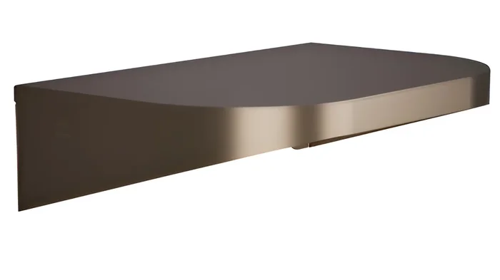 Shelf, Stainless Satin, 20 Gauge with Hooks, 8 X 12 Brushed Bronze by Bradley