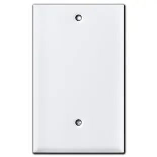 Short Blank Electrical Cover Plate .25″ Trim – White
