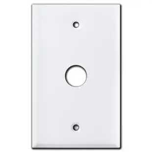 Single .69″ Round Opening Device Wall Switch Plates – White