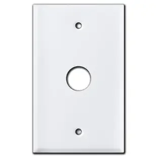 Single .75″ Round Opening Control Wall Switch Plates – White