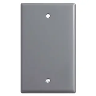 Single Gang Blank Light Switch Plate – Gray