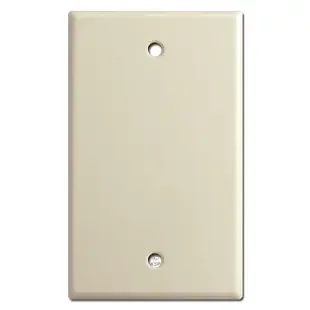 Single Gang Blank Wall Switch Plate – Ivory