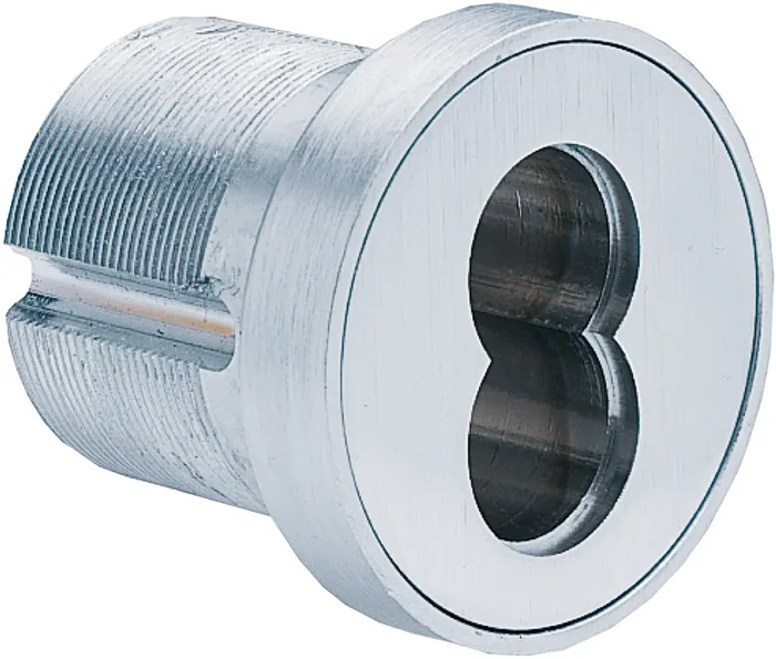 Small Format Interchangeable Core Mortise Cylinder with Adams Rite Cam Compression – Satin Chrome Finish
