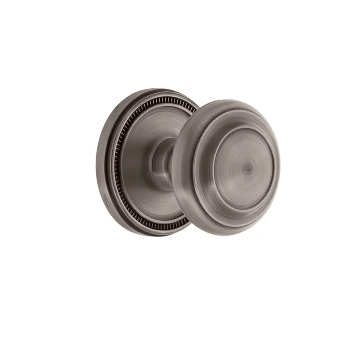 Soleil Rosette with Circulaire Knob in Antique Pewter – Grandeur