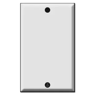 Specialty Blank Outlet Cover Plates – Strap Mount Screw Holes 3.81″