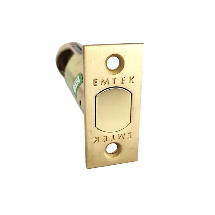 Square Deadbolt Latch 2-3/4″ Backset Satin Brass Finish by Emtek
