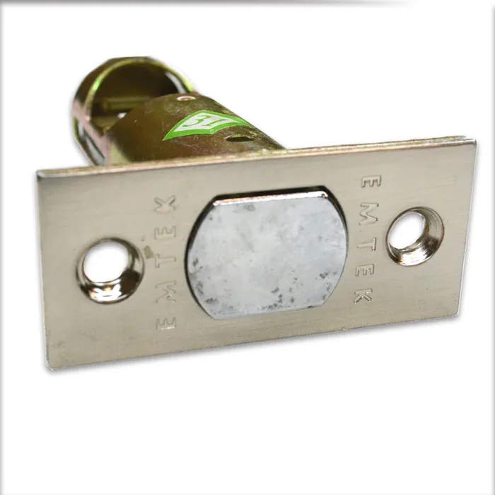 Square Deadbolt Latch 2-3/8″ Backset Satin Nickel Finish by Emtek