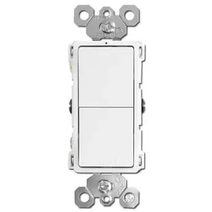 Stacked 3-Way or Single-Pole Rocker Switches – White