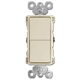 Stacked Dual Rocker Switch – Light Almond