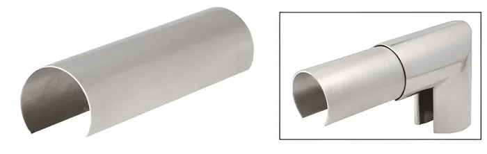 Stainless Steel 50.8 mm Connector Sleeve for L20 Series Cap Railing