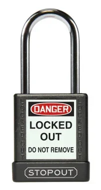 STOPOUT Plastic Body Aluminum Padlocks With Hardened Steel Shackle Green Keyed Alike, Shackle Clearance Ht.: 1 1/2″ with Body Height 1 3/4″ 1/Each – KDL891GN