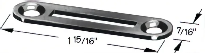 Strike Plate 1-15/16in x 7/16in by Compx Security Products