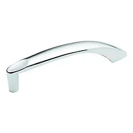 Sunnyside Style 3-3/4 Inch (96mm) Center to Center, Overall Length 4-3/8 Inch Chrome Cabinet Pull/Handle