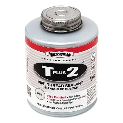 T Plus 2 Pipe Thread Sealant, 1 Pint Can, White