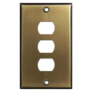 Three Despard Light Switch Wall Plates – Antique Brass