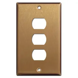 Three Hole Despard Switch Plates – Satin Bronze