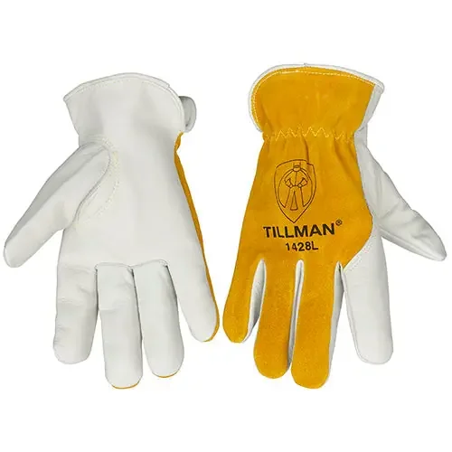 Tillman 1428 Top Grain/Split Cowhide Back With Seamless Forefinger Drivers Glove